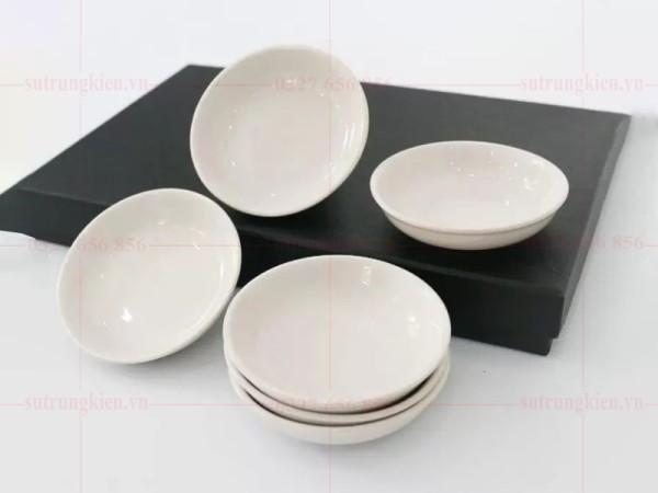Đĩa chấm HC sứ trắng